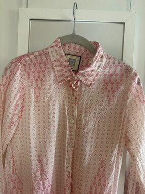 BELL BY ALICIA BELL Women’s Pink Heart-Print Button Down Shirt